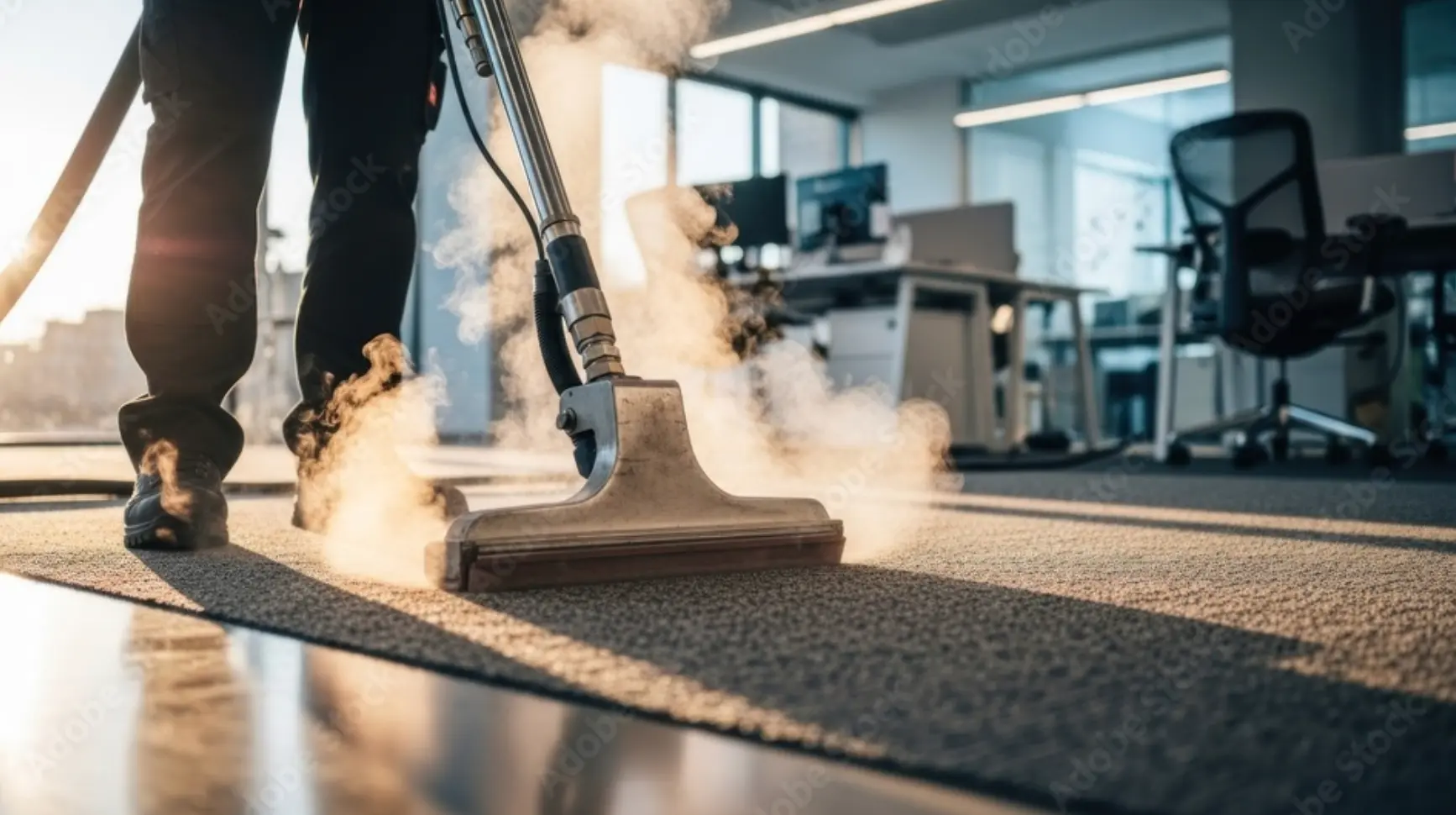 Professional cleaning service in action